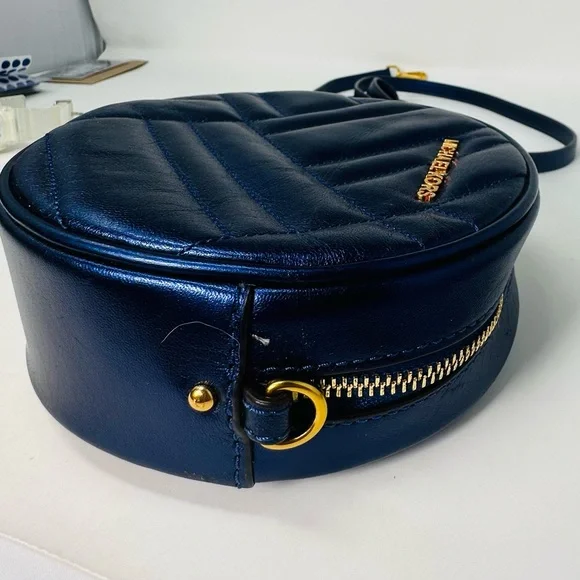 Michael Kors Women's Vivianne Canteen Quilted Leather Crossbody Bag Midnight - Picture 3 of 13